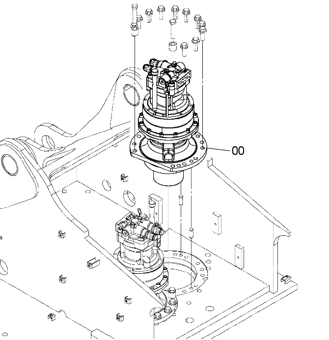 Hitachi ZX470LC-5G स्विंग डिव्हाइस YB60000927 9301098